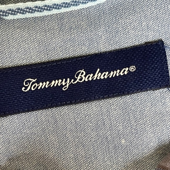 Tommy Bahama Mens LARGE Plaid Long Sleeve 100% Linen Button Down Shirt - Picture 7 of 11